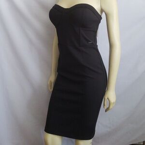 NEW GUESS BLACK STRAPLESS DRESS SZ M